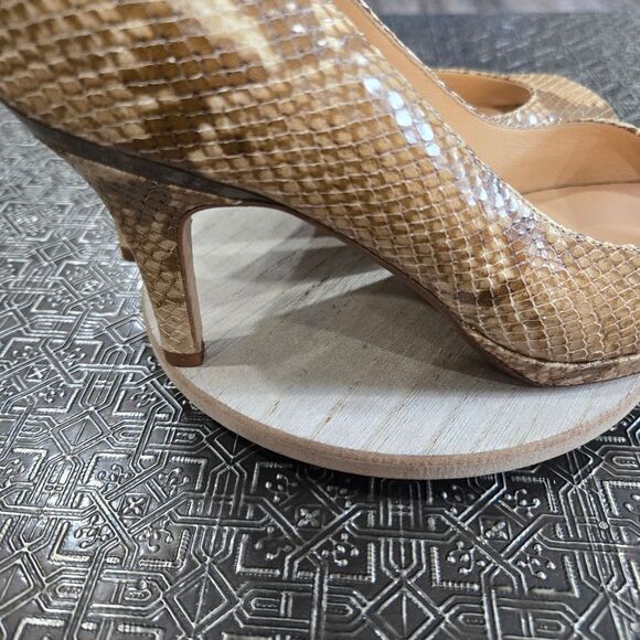 🐢 Cole Haan Carma Air Croc Embossed Pumps Size 9.5  3.25" heel - Picture 6 of 14